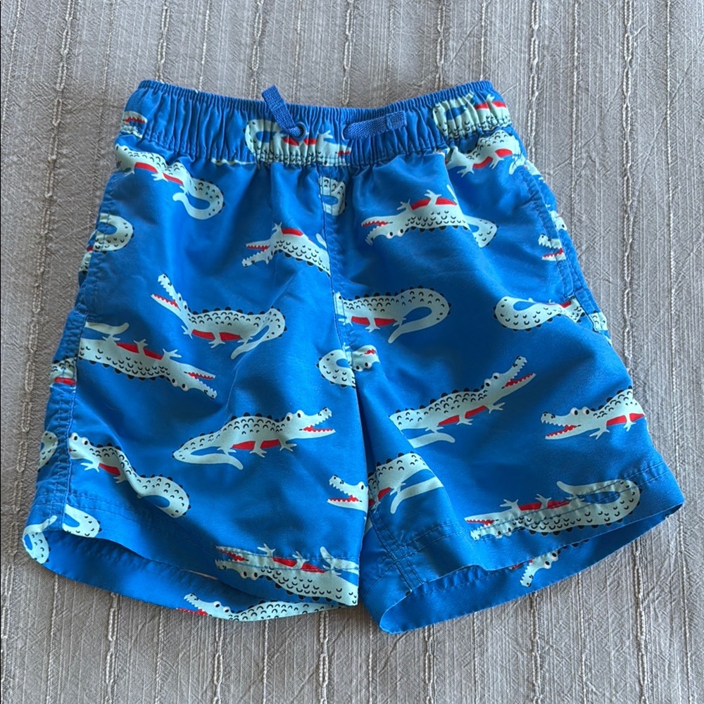 Hanna Andersson Blue Alligator Swimming  Trunks Size 5